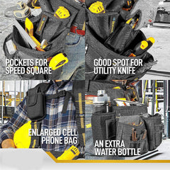 Tirantes para cinturones de herramientas antidesgaste de 20 bolsillos