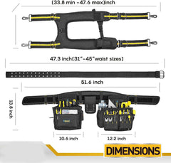 Tirantes para cinturones de herramientas antidesgaste de 20 bolsillos