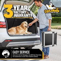 Dog Ramp for Car (330 lbs), Extra L71” W17” Folding Pet Ramp for Large Dogs