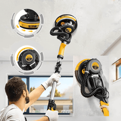 Drywall Sander With Vacuum Electric Popcorn Ceiling Sander Speed 900-1800Rpm