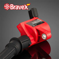 Bravex Ignition Coil Pack And Spark Plug SP493 Red 8 pcs DG508