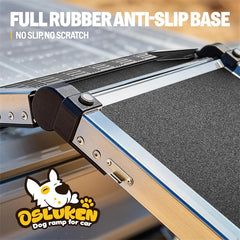 Dog Ramp for Car (330 lbs), Extra L71” W17” Folding Pet Ramp for Large Dogs