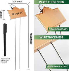 Metal Plant Labels for Garden Outdoor Stainless Steel Plant Markers 25 Pack Gold