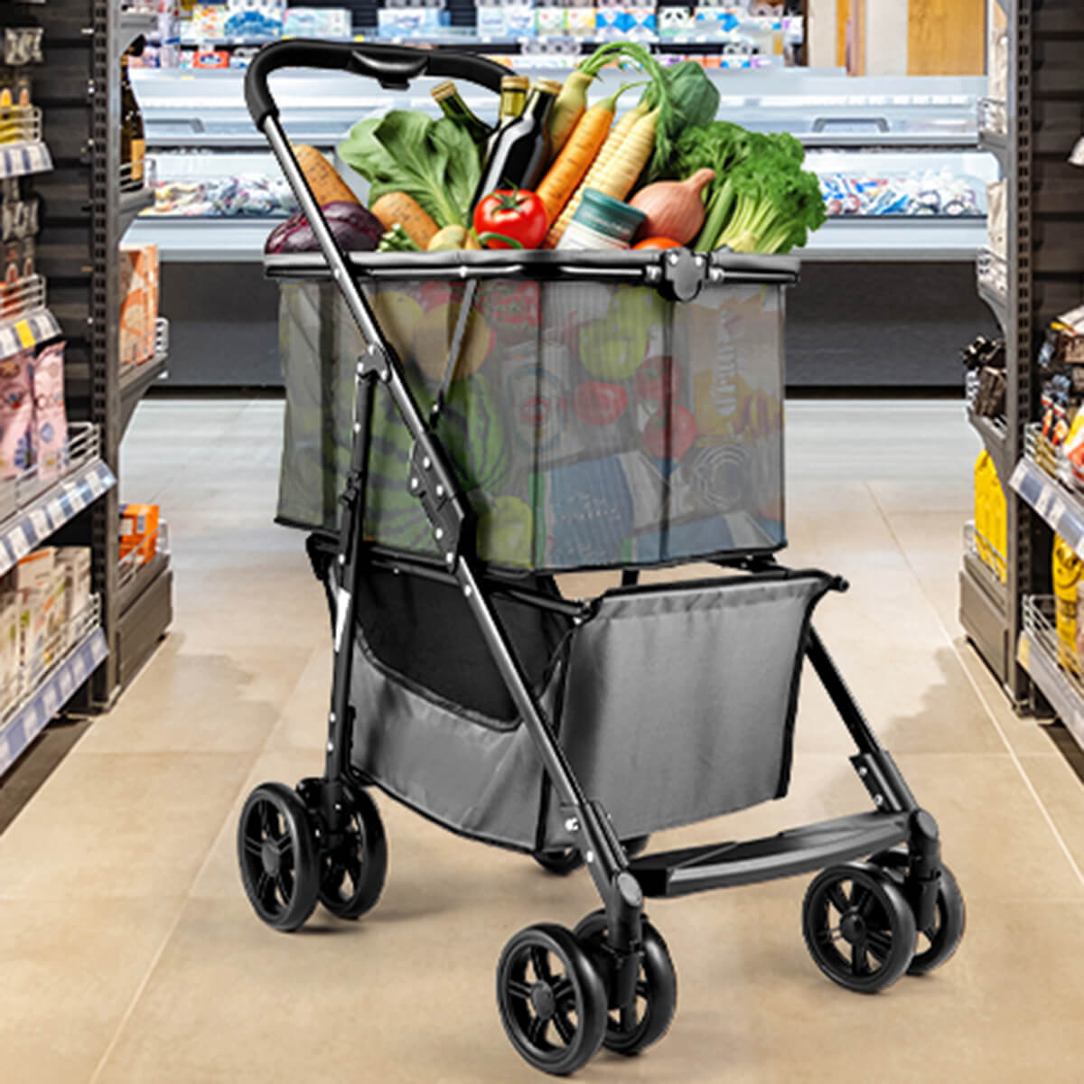 Folding shopping cart sold in stores sale