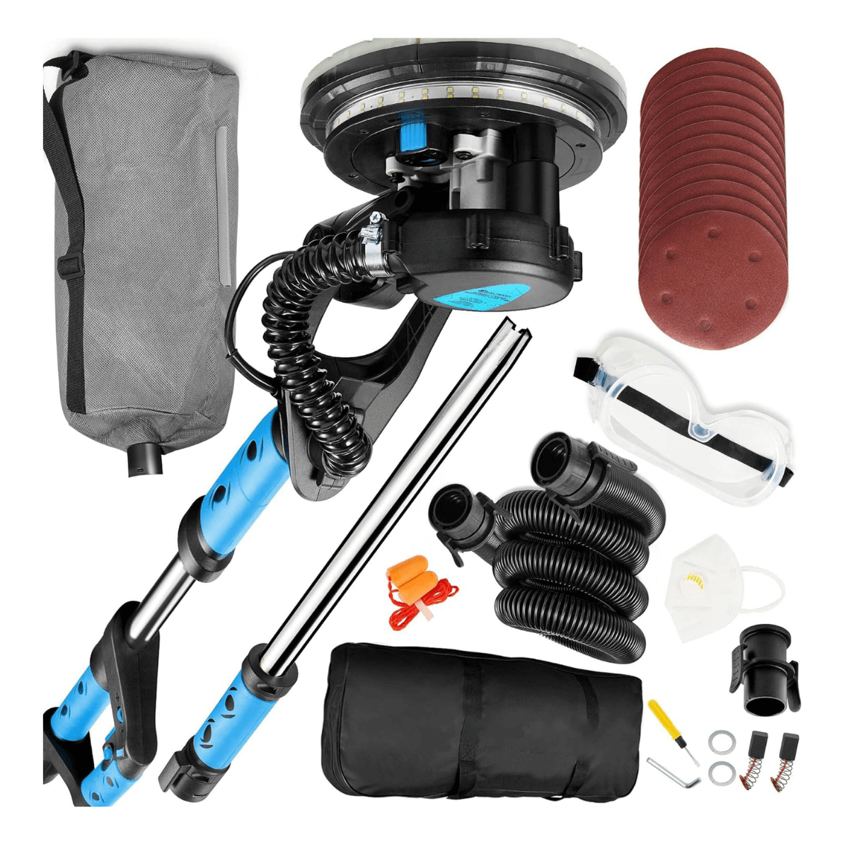ATO Wet/Dry Wall & Floor Sander With Sanding Disc/Pad - 230V Concrete Surface Sander For Building Walls Ceilings Floors Perfect For Home Renovation Construction Projects Diy Surface Preparation