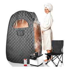 Home Saunas 2.6L Personal Portable Steam Saunas Rooms Grey