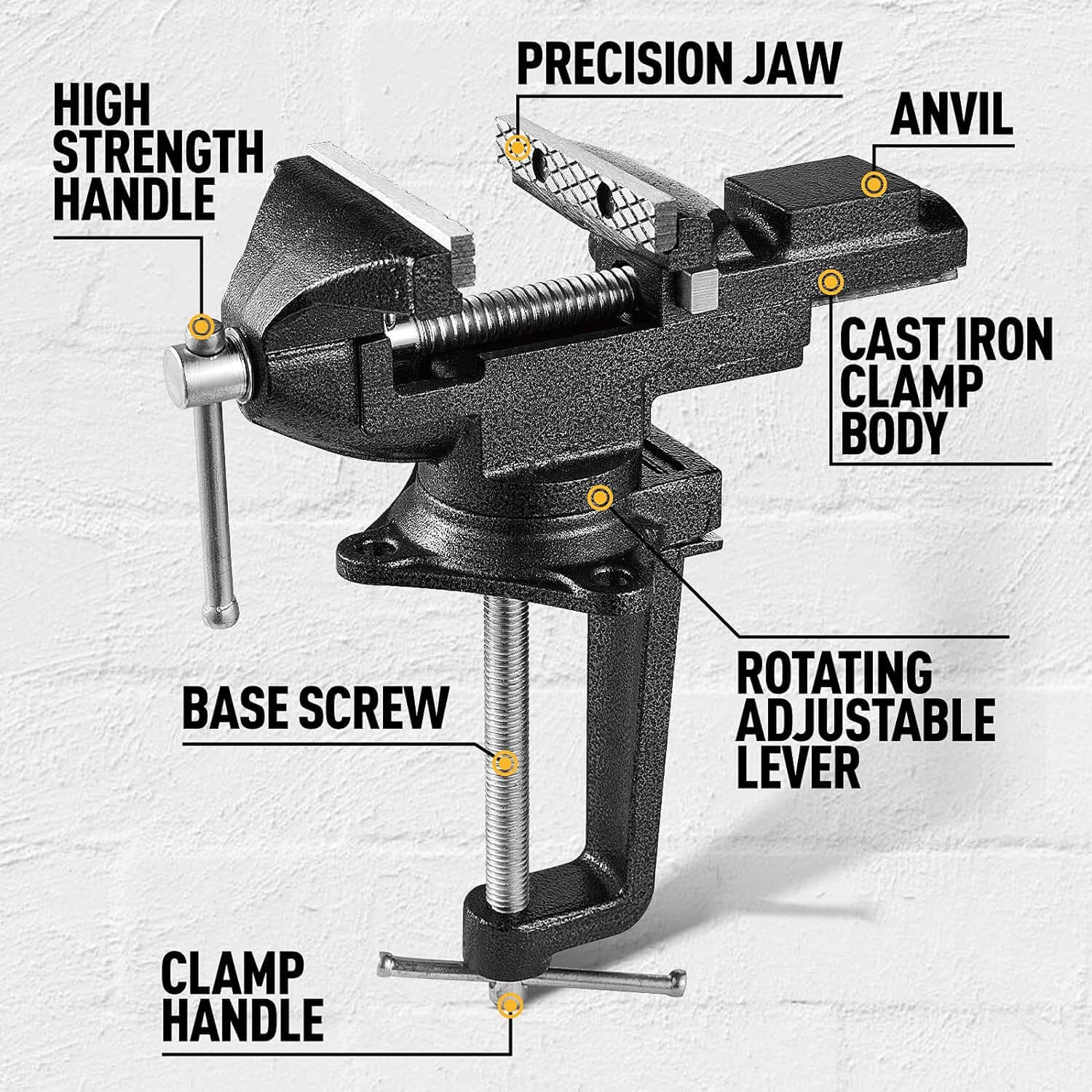 3.3inch Bench Vise Dual-Purpose Combined Universal Vise