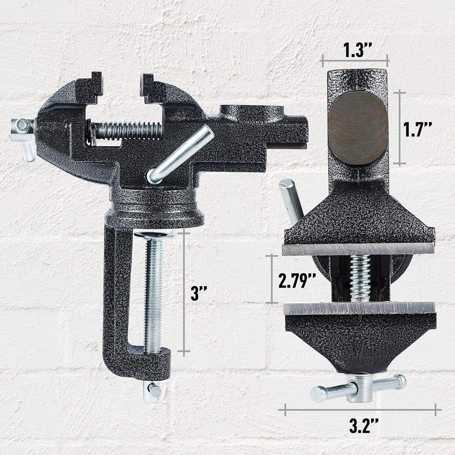 3.2inch Bench Vise Tabletop Vice Clamping Vice Woodworkers Vise for DIY