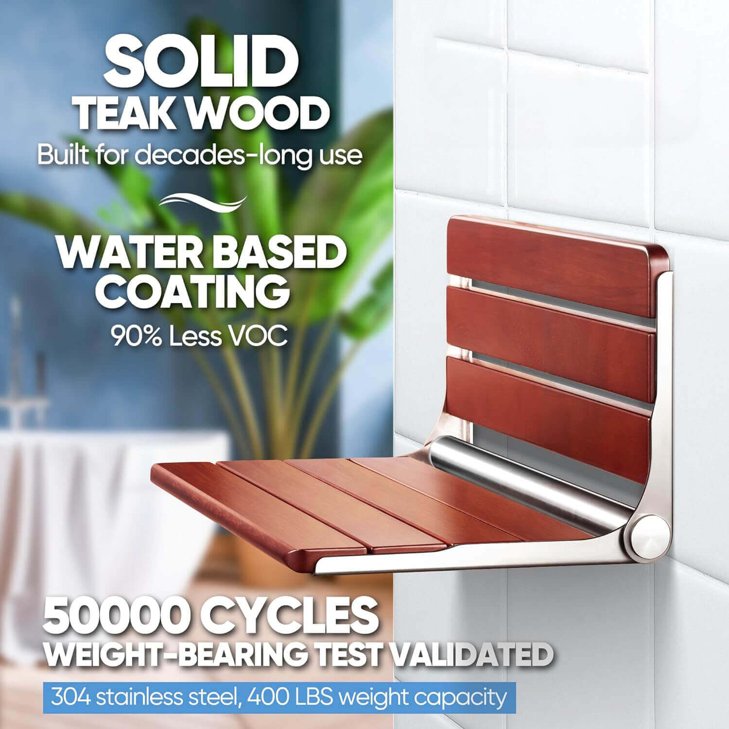 Shower Chair Shower Seat Wall Mounted Teak Shower Bench Folding Shower Stool