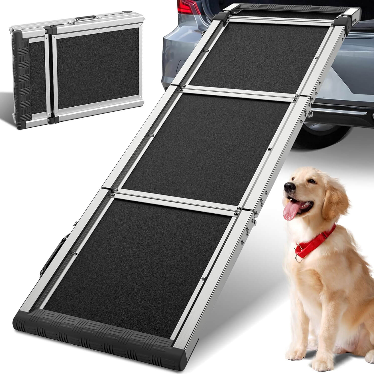 Dog Ramp for Car Canine Ramp with Non-slip Rug Surface, Dog Walkway for Outdoor