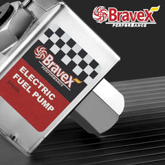 Bravex 2.5-4 Psi Inline Electric Fuel Pump for Car Universal Dc 12V Square