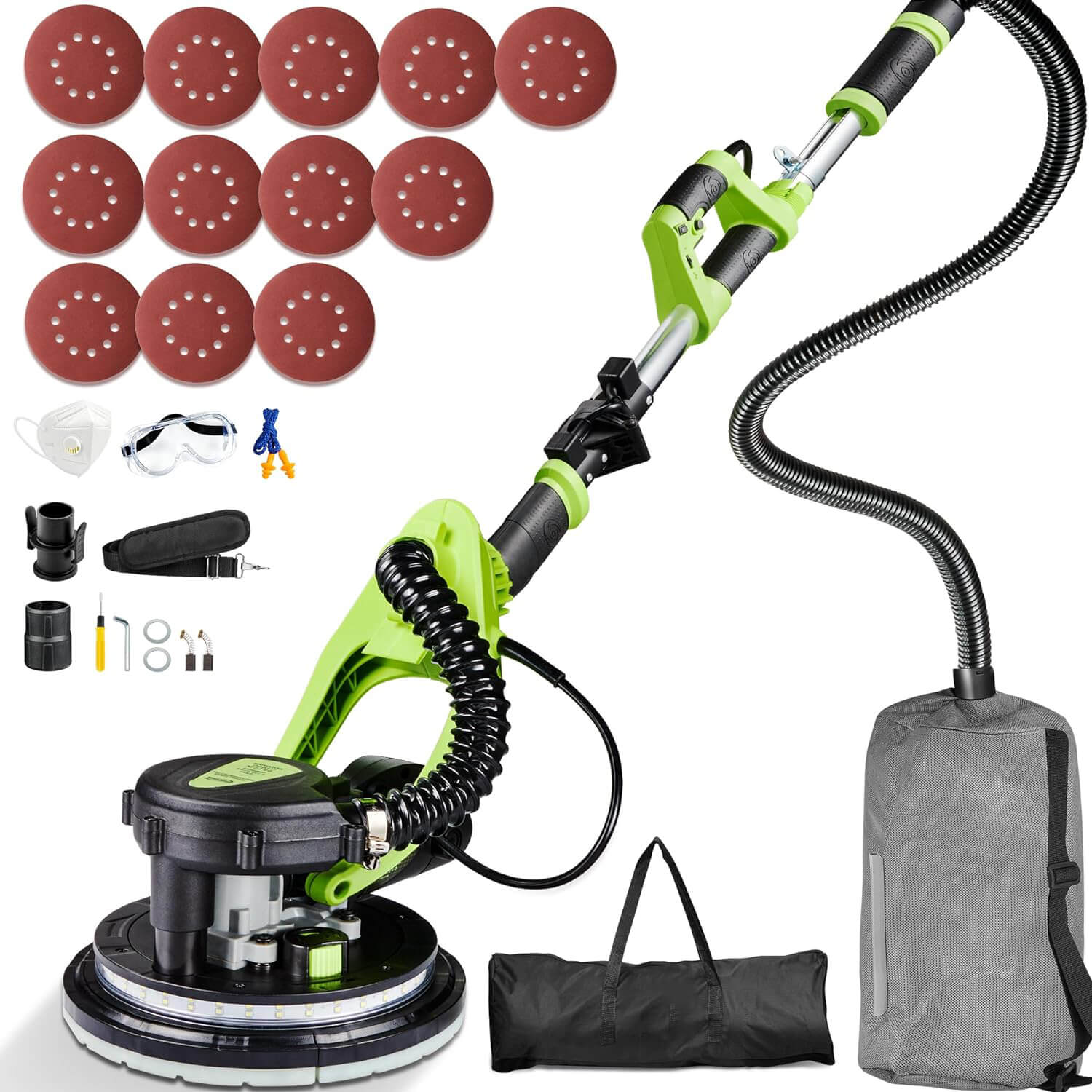 Electric Sander Floor Sander Drywall Sander With Vacuum 500-1800Rpm