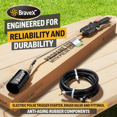 Bravex Propane Torches Electric Automatic Ignition Weed Torch Roofing Torch