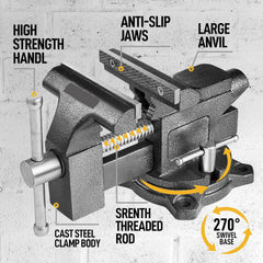 Bench Vise 4.5inch Tools Vice Table Vice Clamping Woodworkers Vise