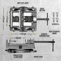 4.25inch Bench Vise Workbench And Vice Clamping Vice Woodworkers Vise