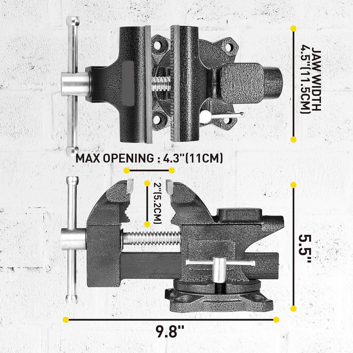 Bench Vise 4.5inch Tools Vice Table Vice Clamping Woodworkers Vise