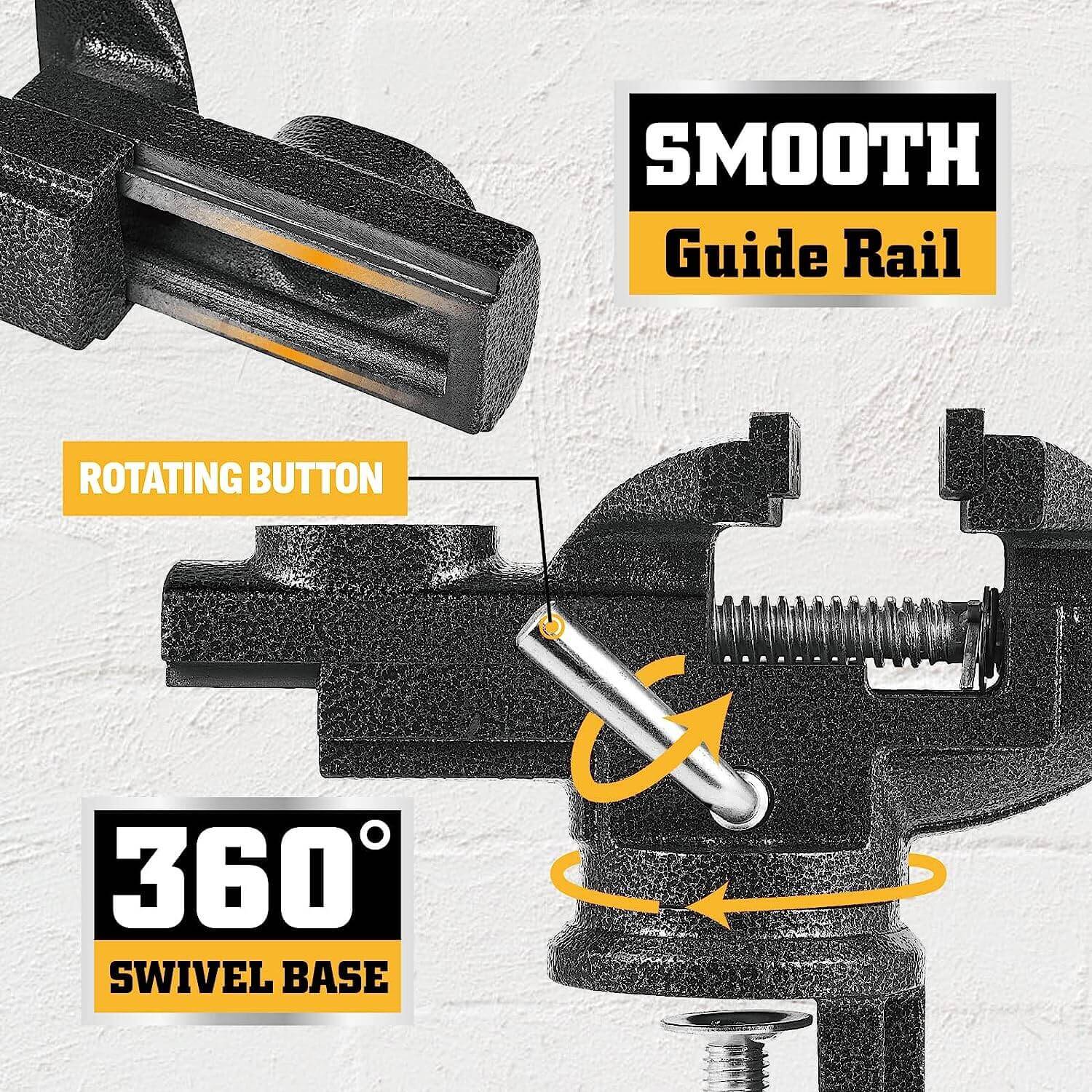 3.2inch Bench Vise Tabletop Vice Clamping Vice Woodworkers Vise for DIY