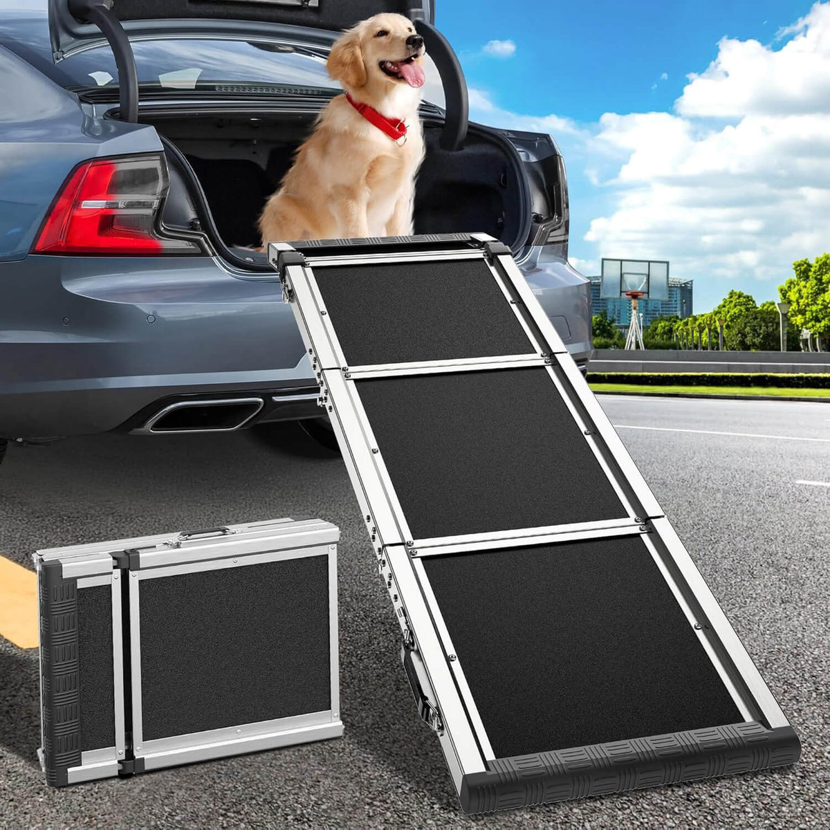 Dog Ramp for Car Canine Ramp with Non-slip Rug Surface, Dog Walkway for Outdoor