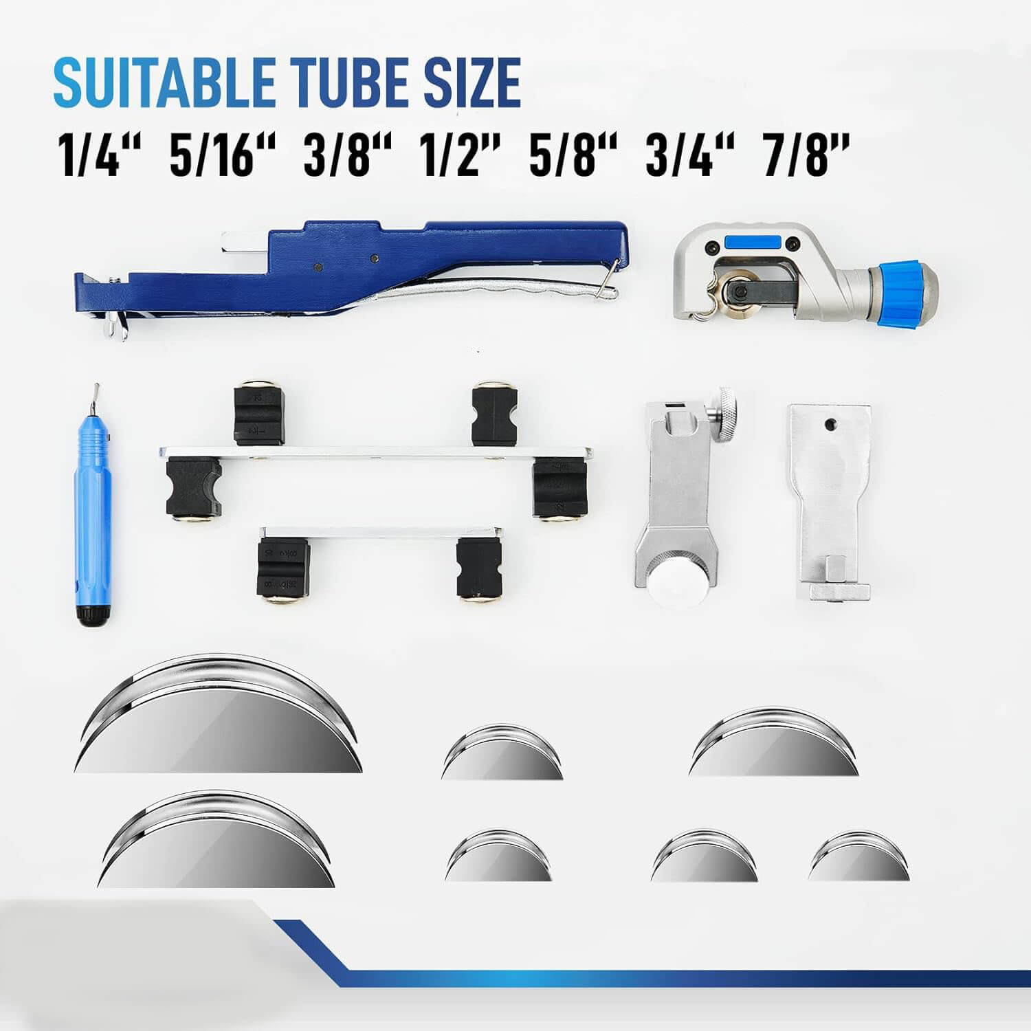 Dobladora de tubos para tubería de 1/4 a 7/8 de pulgada 