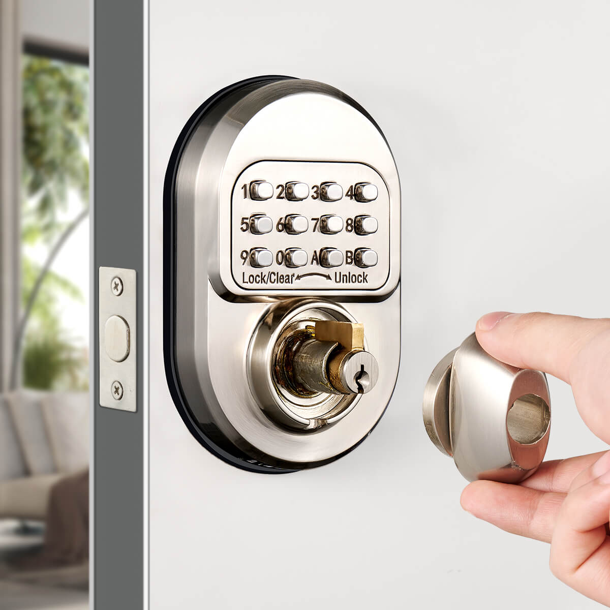 Commercial Door Locks Compatible With SC1 Keyways Keyless Deadbolt