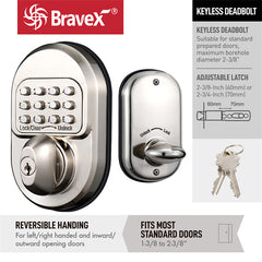 Commercial Door Locks Compatible With SC1 Keyways Keyless Deadbolt