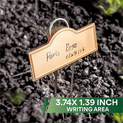 Metal Plant Labels for Garden Outdoor Stainless Steel Plant Markers 25 Pack Gold