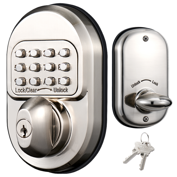 Commercial Door Locks Compatible With SC1 Keyways Keyless Deadbolt